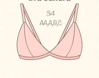 Bra SANDRA Sewing Pattern, Size 34 AA-C (PDF Pattern)
