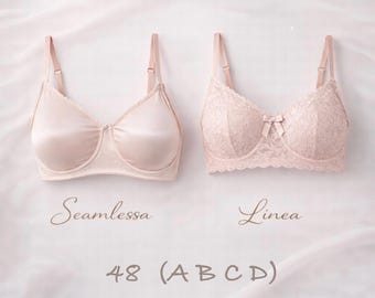 Bra Sewing Pattern 48 (A, B, C, D)• Two-in-One: Seamless Cup + Linea Cup (Single-Seam) • PDF Digital Download