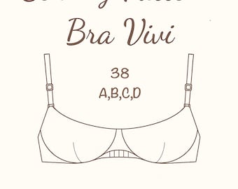 Bra Vivi Schnittmuster PDF Grösse 38 A-D (Instant Download)