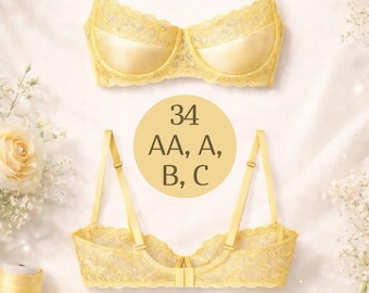Soft Whisper Bügel-BH Muster 34 (AA,A,B,C) • Klassische Unterwäsche • Druckbare PDF • DIY BH