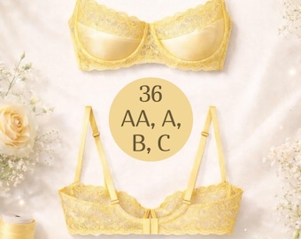Soft Whisper Underwire Bra Pattern  36 (AA,A,B,C) • Classic Lingerie • Printable PDF • DIY Bra