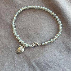 Swarovski Crystal Bracelet with Sterling Silver Charm