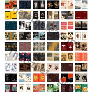 66pcs Classics miniature Book Covers | Perfect for TBR Book Jar or Miniature Bookcase | Reading Tracker | Book Nook