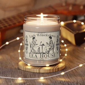 Bridgerton Scented Soy Candle, Bridgerton candle, Bridgerton gift, Spill the tea, spill the tea candle, Lady whistledown tea party candle