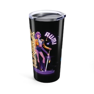 Rumi Huntrix Girl KPop Hunters tumbler, kpop tumbler, rumi mira zoey gift, Kpop Demon Hunters tumbler, Kpop idol group, coffee lover gift