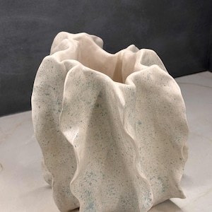 White Handmade Ceramic Vase