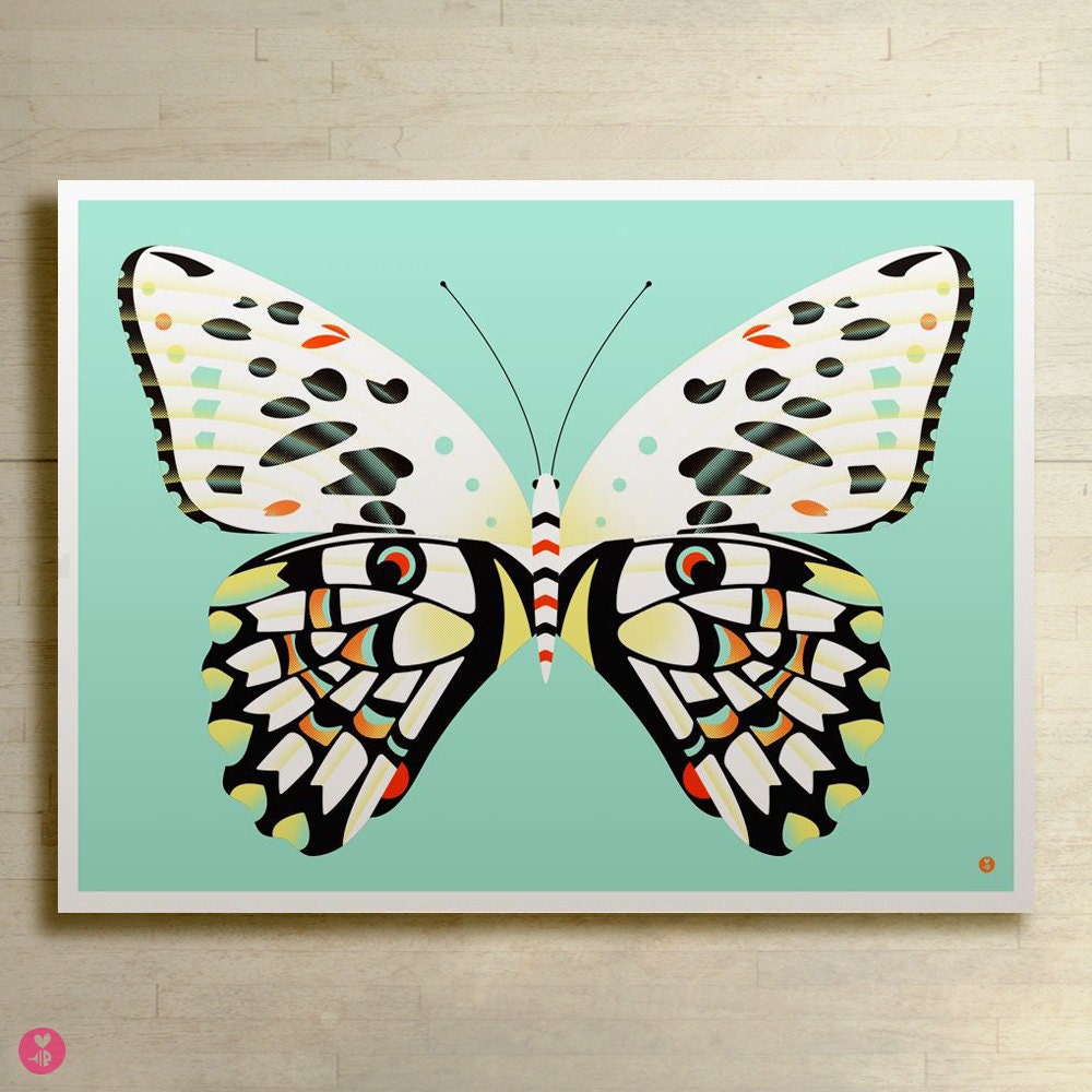 Lime Butterfly Limited Edition Print - Etsy