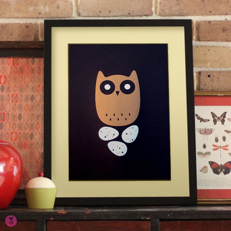 long-eared owl limited edition screen print image 4