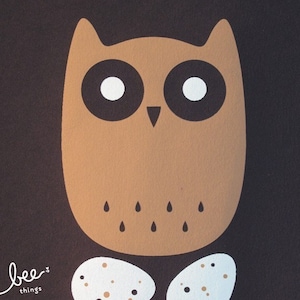 long-eared owl limited edition screen print image 1