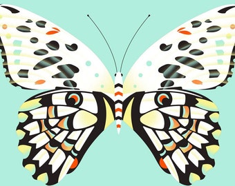 lime butterfly limited edition print