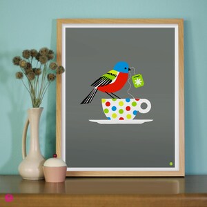 painted bunting large limited edition print image 4