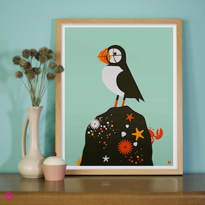 puffin large limited edition print image 3