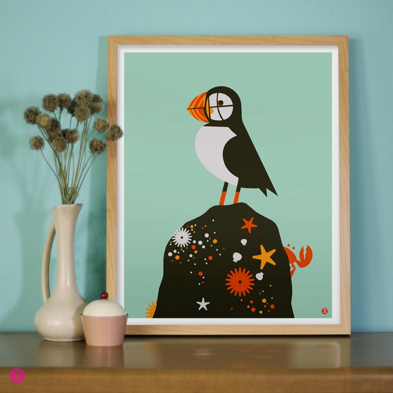 puffin large limited edition print image 3