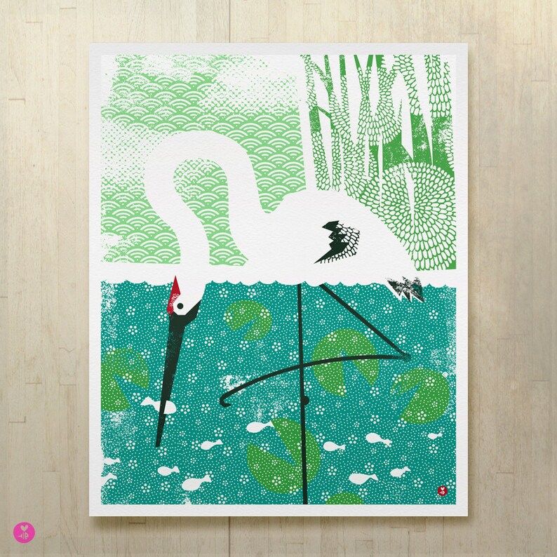 whooping crane large limited edition print image 2