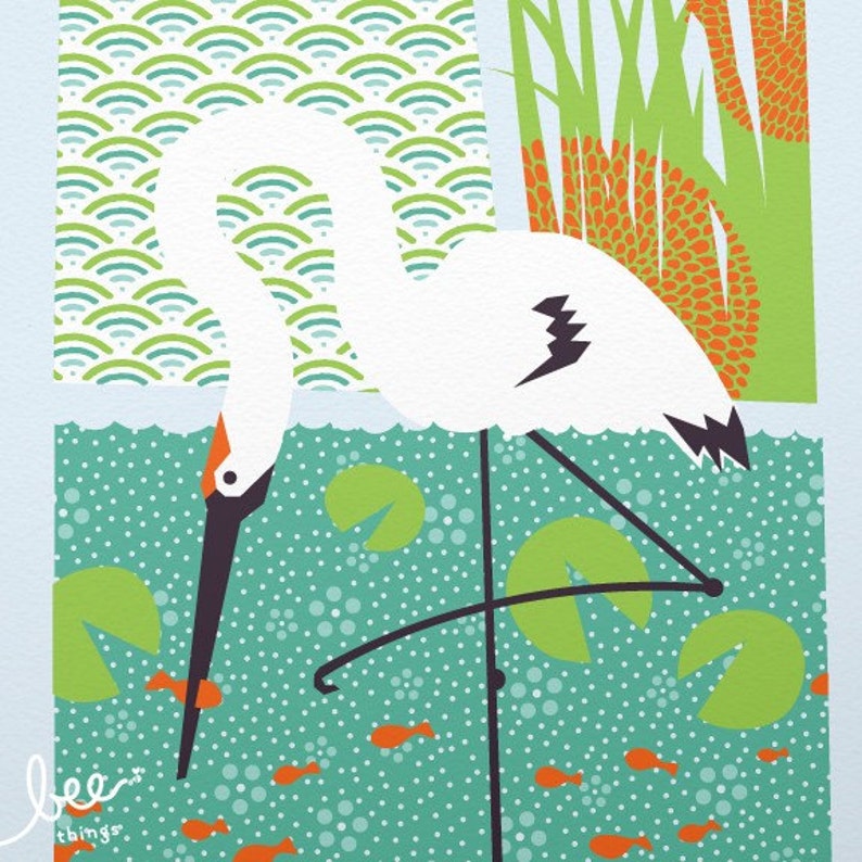 whooping crane limited edition print image 1