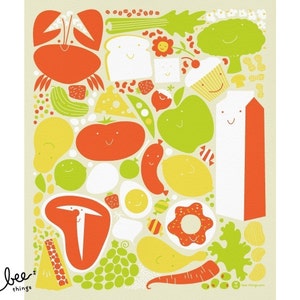 happy groceries reusable tote image 3