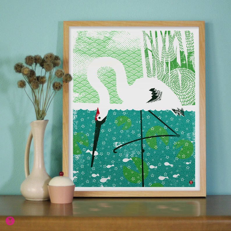 whooping crane large limited edition print image 4