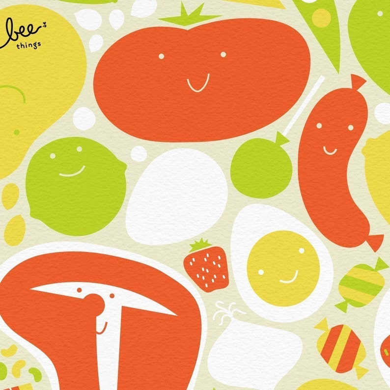 happy groceries print image 1