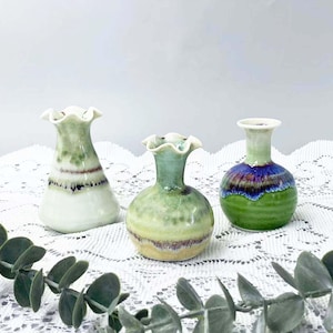 Cute Mini Ceramic Vase Table Decor Gift for Her, Handmade Mommy Pot Desktop Art Tiny Vases for Dry Flowers, Miniature Vase Lover Gifts.