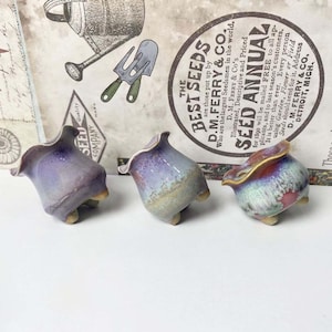 Cute Mini Ceramic Vase Table Decor Gift for Her, Unique Handmade Mommy Pot Desktop Art Tiny Vases for Dry Flowers, Miniature Vase Lover Gift