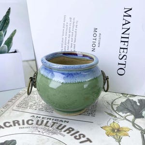 Niedliche Miniatur-Keramik-Pflanzer-Set für Sukkulenten-Topfgeschenke, einzigartige Mini-Blumentöpfe für Desktop-Dekor-Geschenke, kleine Blumen-Tonwarenvasen-Geschenke