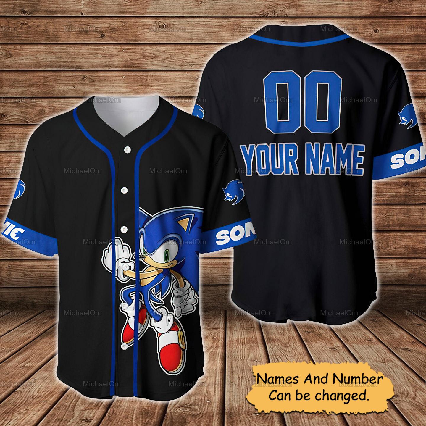 Sonic the Hedgehog Baseball Jersey Shirt, Sonic Jersey Shirt