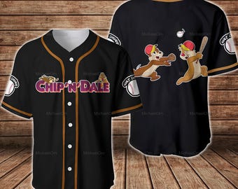Chip and Dale honkbaljerseyshirt, Disney Chip and Dale jerseyshirt, Chip N Dale-shirt, Disney Trip-shirt, Disney-paar shirts