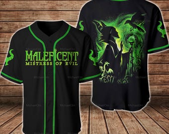 Maleficent Baseball Jersey Shirt, Disney Maleficent Jersey Shirt, Maleficent Baseball Jersey, Disney Maleficent Shirt