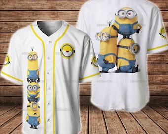 Minions Baseball Jersey, Minions Family Baseball Jersey Shirts, Minions Baseball Shirts, Minions Lover Shirt, Minions Movie Shirt