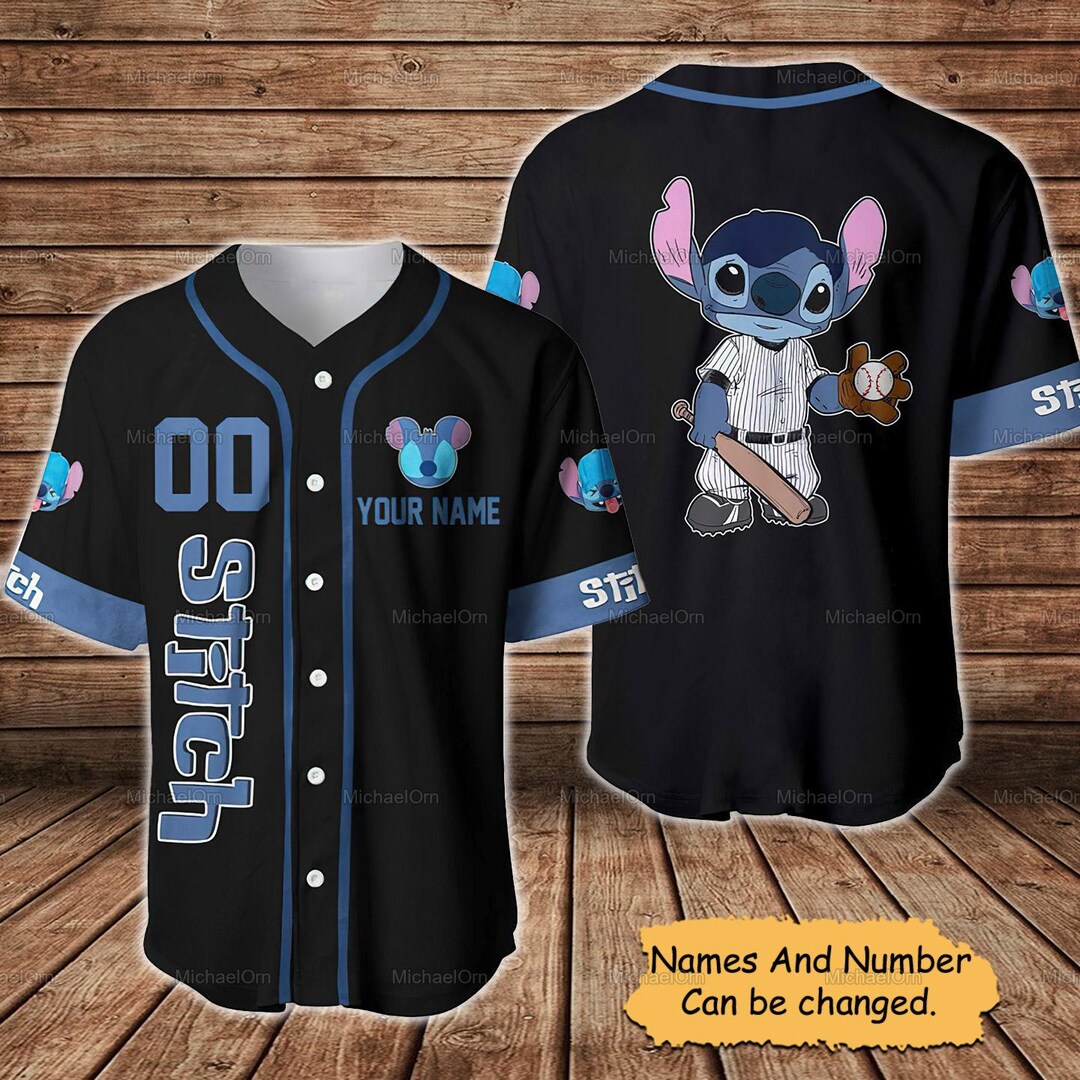Stitch Baseball Jersey, Lilo and Stitch Jersey Shirt, Stitch Baseball ...