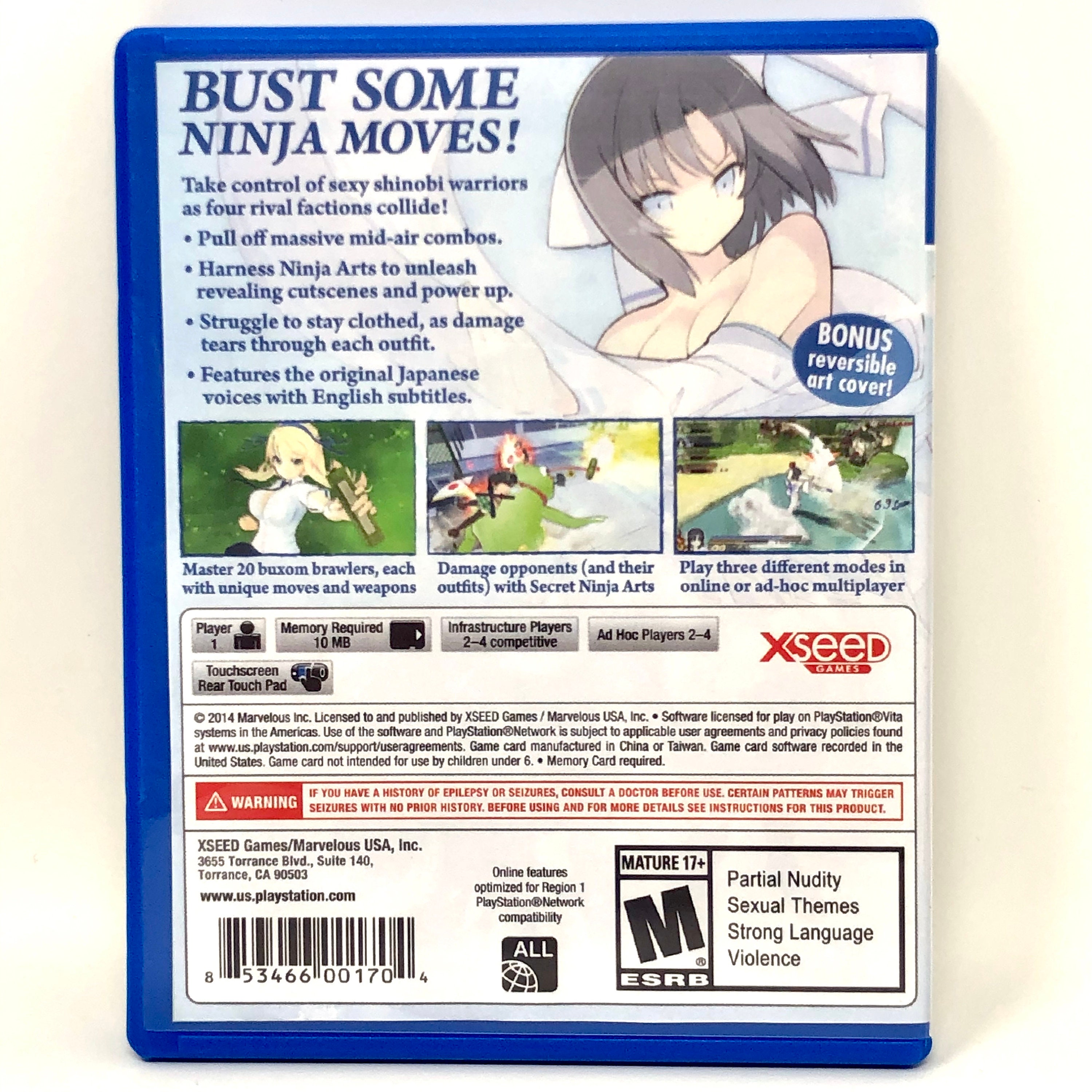 Senran Kagura: Shinovi Versus sony PS Vita Replacement CASE 