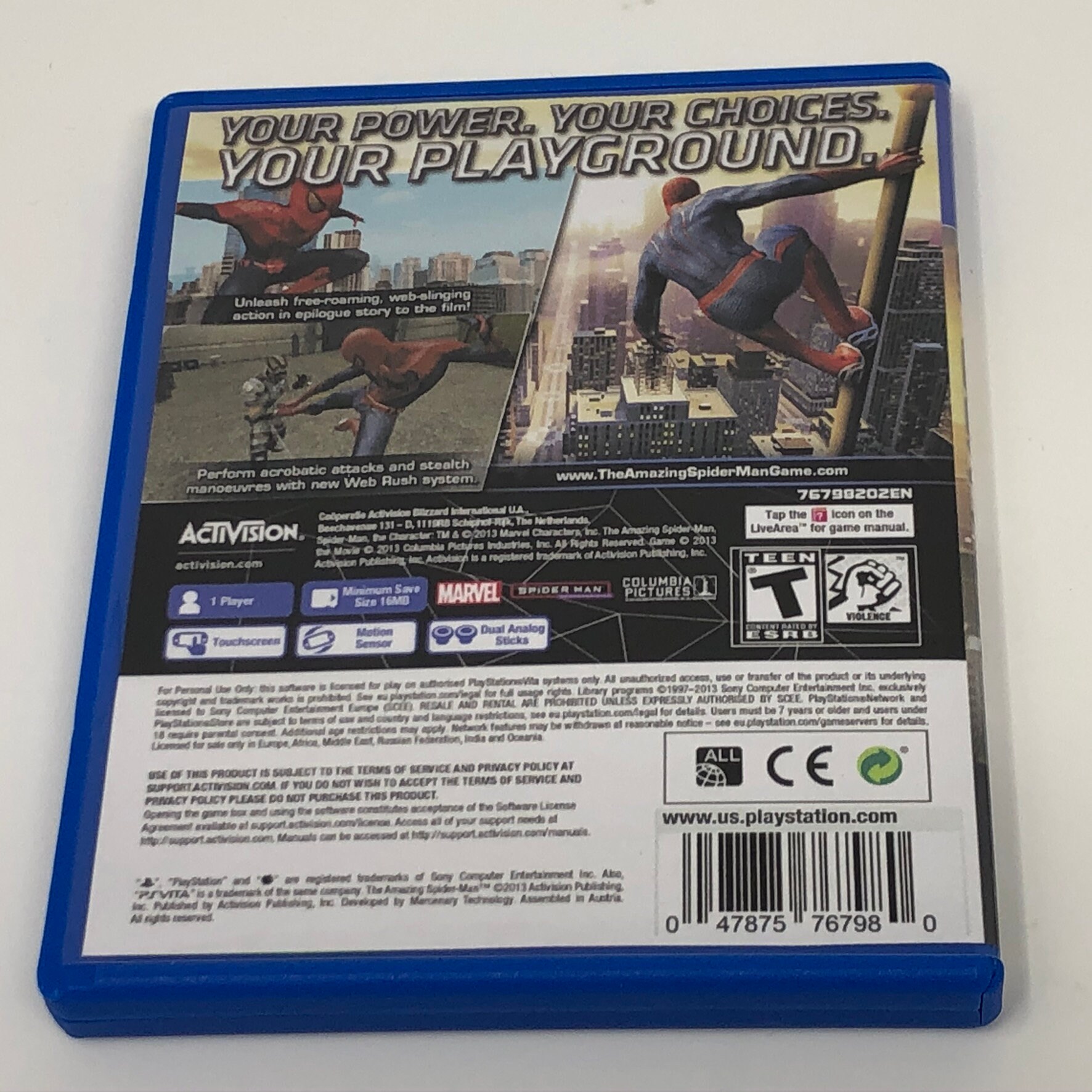 Jeu The Amazing Spider-Man PS Vita FRA Complet - Très Bon état, Boîte Et Notice Incluses
