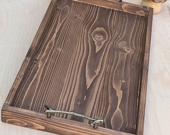 Wooden Serving Tray, Charcuterie Board, Cheese Display, Handcrafted Gift, Customizable, Decorative Tray
