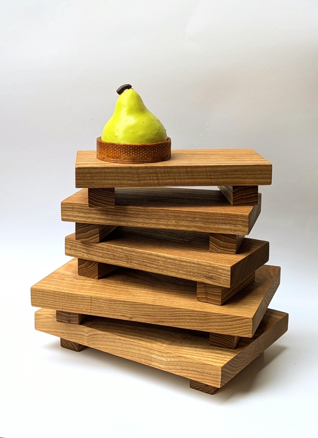 Handcrafted Ash Wood Riser: Boho Display Stand, Food Safe Tray - Etsy