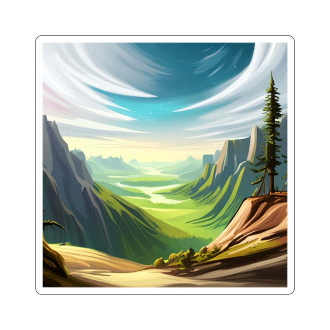 Valley View Indoors Only Glossy Square Stickers - Etsy