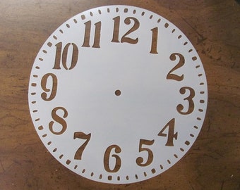 L309 Clock face size 8.0" Mylar Stencil Art Paint Scrapbook Made in USA