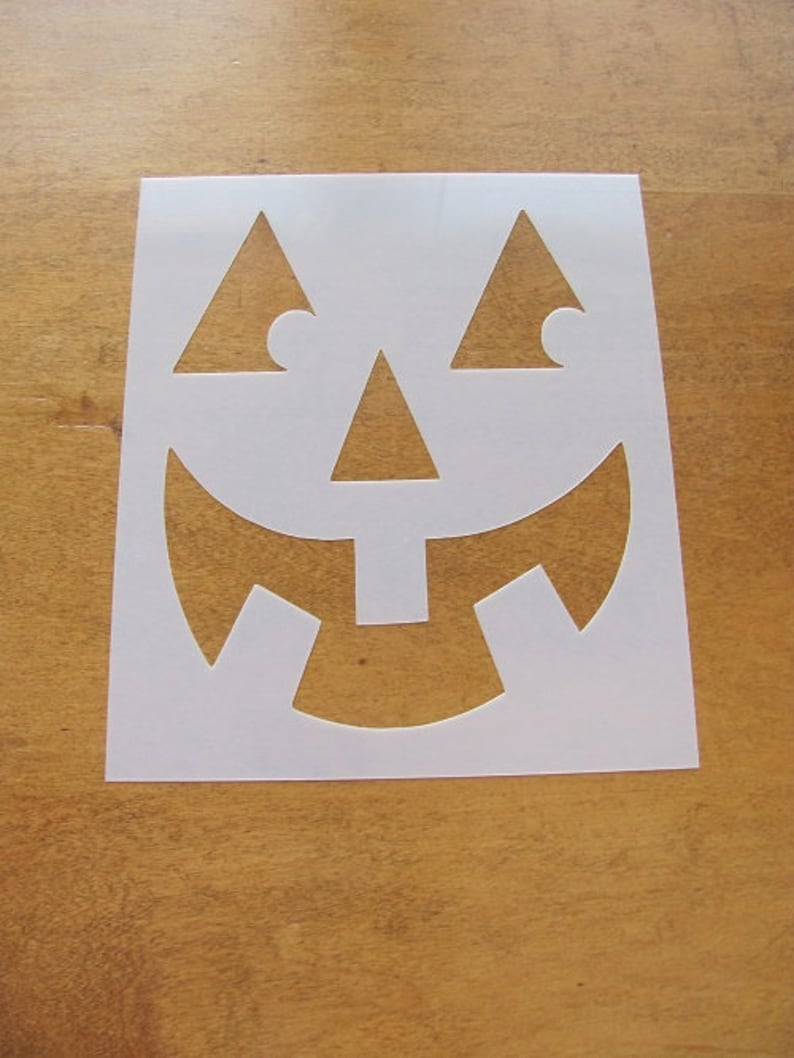 Pumpkin Face Mylar Stencil Art Airbrush reusable Durable Paint L405