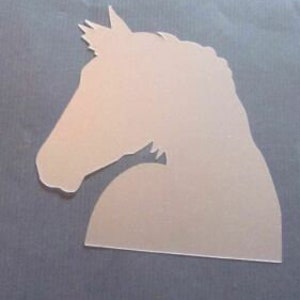 SM656 Horse Head Side view 7x7 inch mylar durable reusable stencil