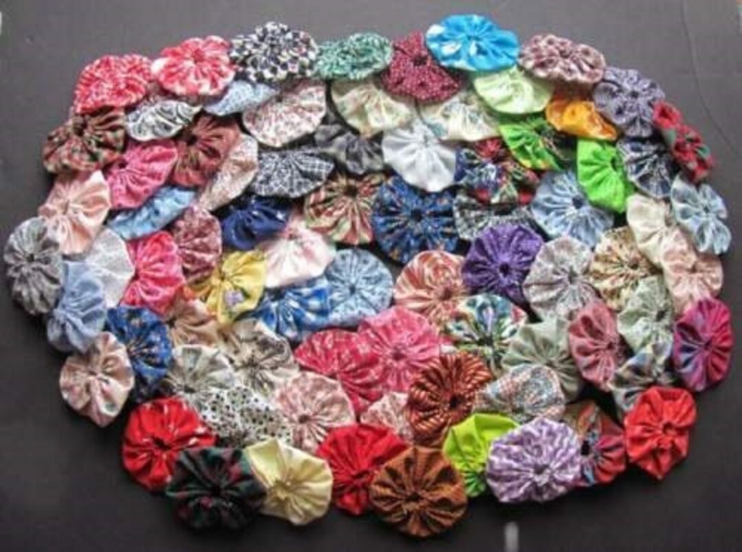 Set #2 --75 Different Colored Yoyo Handmade Quilt Cotton Pre-made 2 ...
