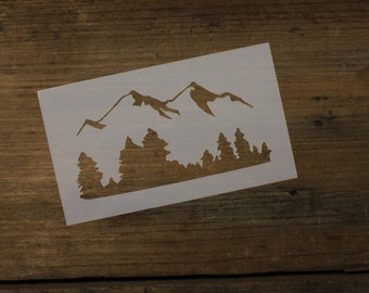 L743 Mountain Range Mylar Stencil Art Paint Scrapbook Made in USA