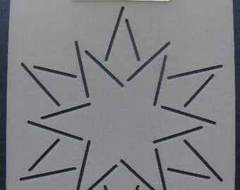 Stencil QC928 12 Point Star 5"(12.7cm) QC Quilt Paint plastic reusable durable design