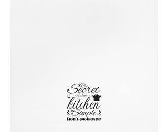 Torchon secret de cuisine, citation drôle de cuisine, décoration de cuisine, cadeau de pendaison de crémaillère, cadeau d'hôtesse, ensemble de torchons