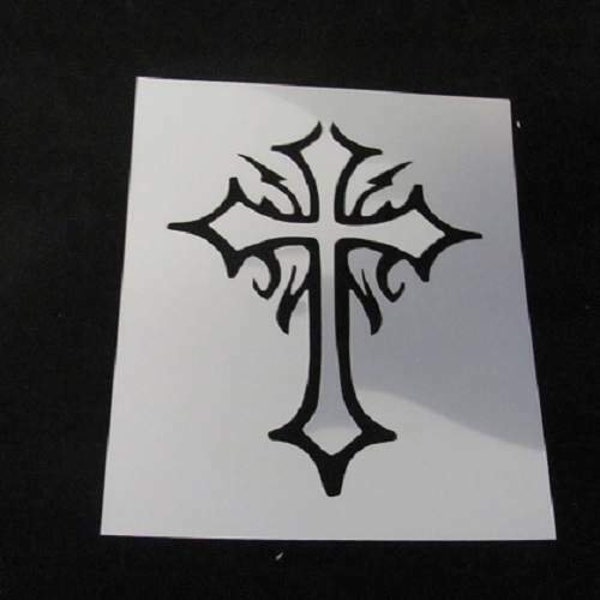 Cross Mylar Stencil Art Airbrush reusable Durable Paint -L228