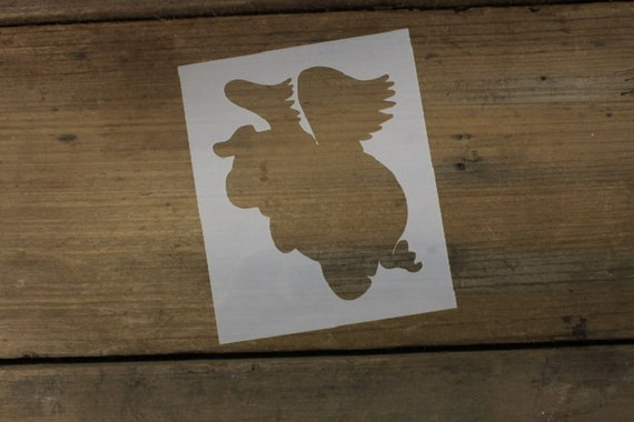 A5 Flying Pig Mylar Reusable Stencil Airbrush Painting Art Craft DIY Home Decor