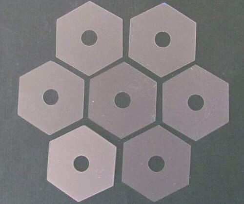 Plastic Patchwork Templates, Set C: 6 Hexagonal Shapes, Craft Stencils.  S7882