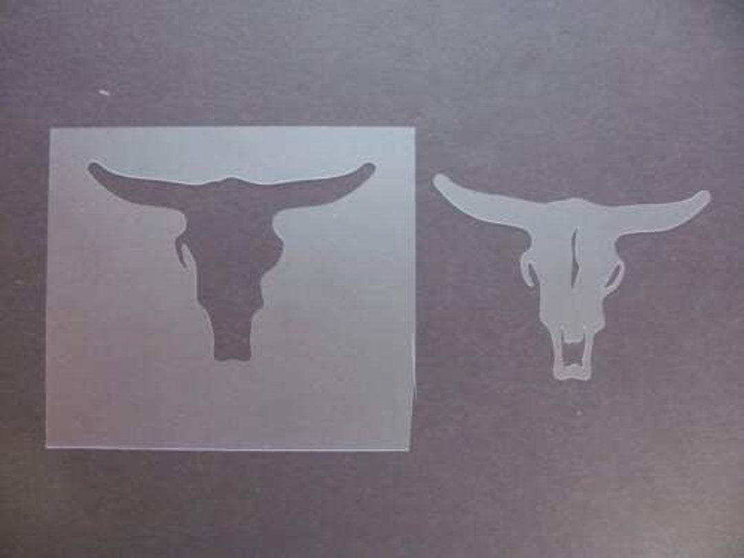 L1447 Cattle Head Design Stencil Mylar Laser Cut Reusable Durable Etsy l1447-cattle-head-design-stencil-mylar-laser-cut-reusable-durable-etsy