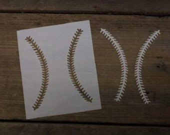 Baseball stitches Mylar Stencil Art Airbrush reusable Durable Paint -L1025