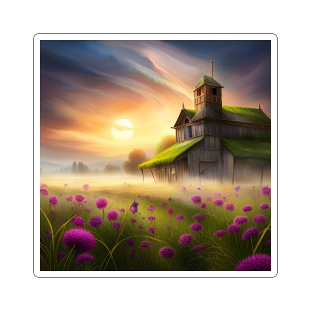 Old Homestead Indoors Only Glossy Square Stickers - Etsy