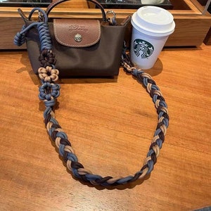Geeignet für Longchamp Mini-Taschen-Schultergurte, stanzfrei modifizierte Schultergurte, geflochtene Gänseblümchengurte, Rucksackzubehör