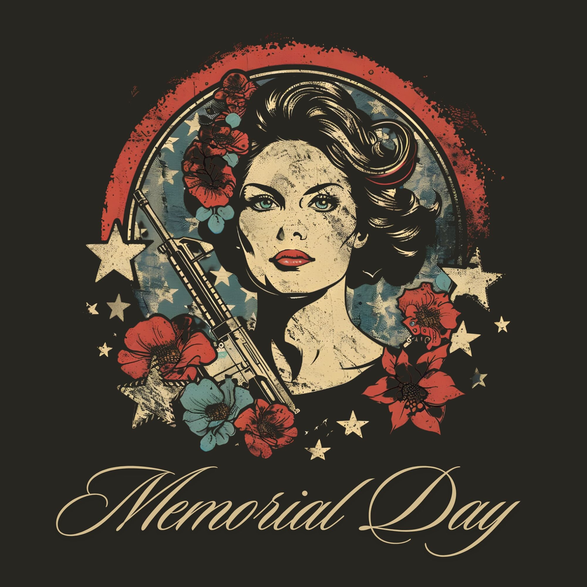 Vintage Patriotic Memorial Day Art : Keyword the Vintage Style ...
